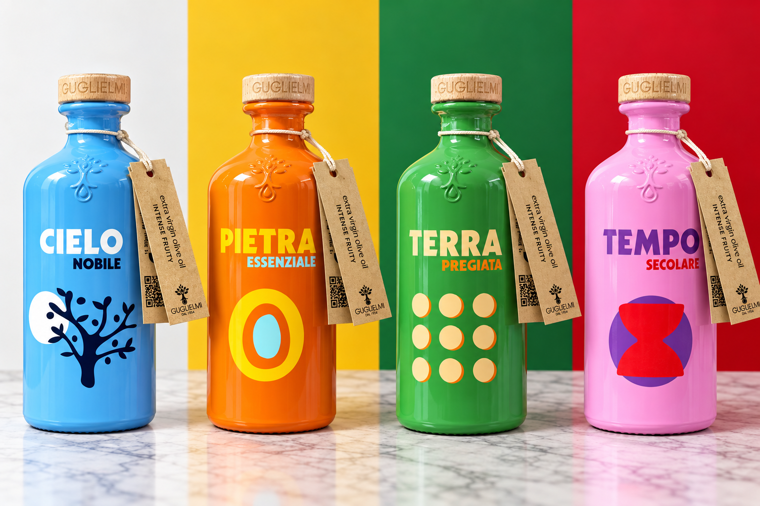 Tales Cielo Nobile, Pietra Essenziale, Terra Pregiata och Tempo Secolare – fyra extra jungfruoljor från Apulien